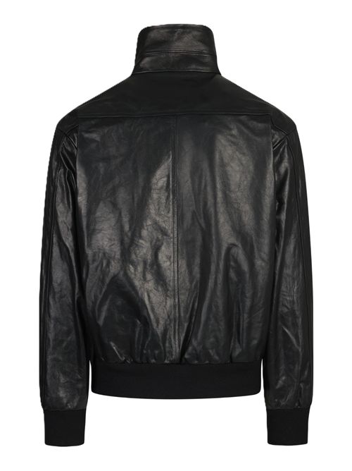 Bomber over collo alto su agnello vegetale liss Giorgio Brato | GU27F01006VLNERO